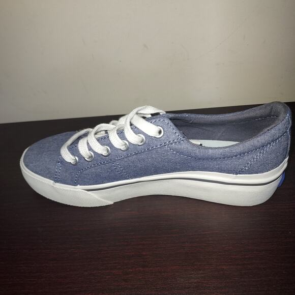 Keds Women's Sneakers 6.5M Platform Lace Up Low Top Jump Kick Duo Chambray Blue - Picture 7 of 15